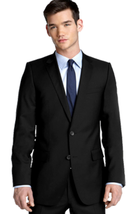 HUGO 'Aikonen' Black Wool Suit