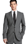 HUGO 'Aikonen' Grey Stretch Wool Suit